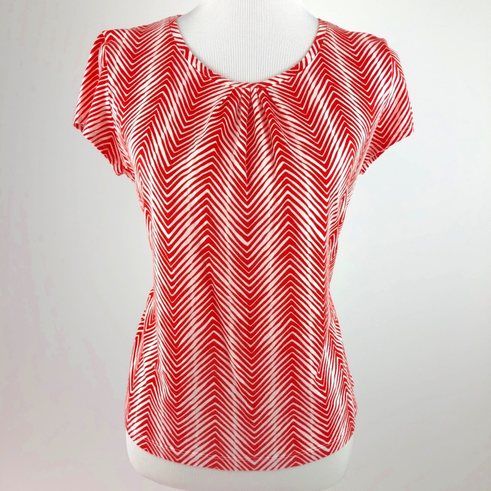 Talbots Stretch Knit T-Shirt Long Sleeve JewelNeck